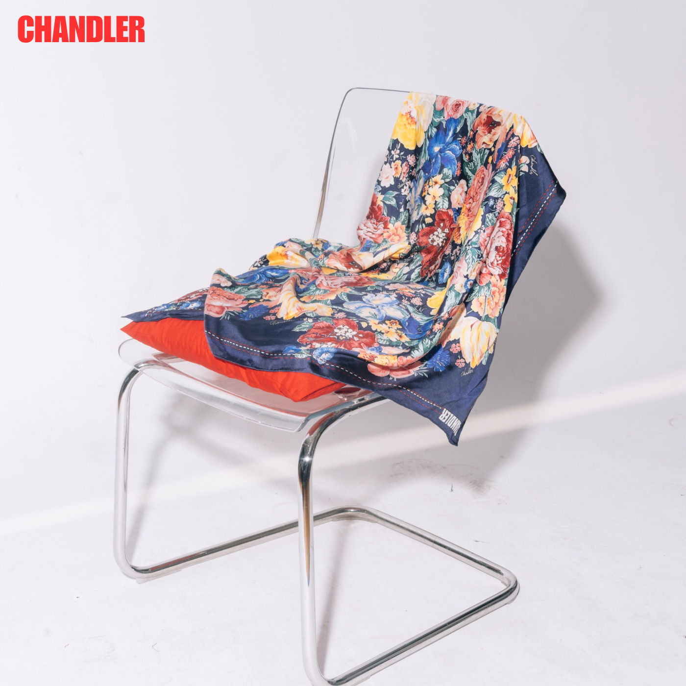 CHANDLER "Infinity Flower" Silk Scarf 90cm