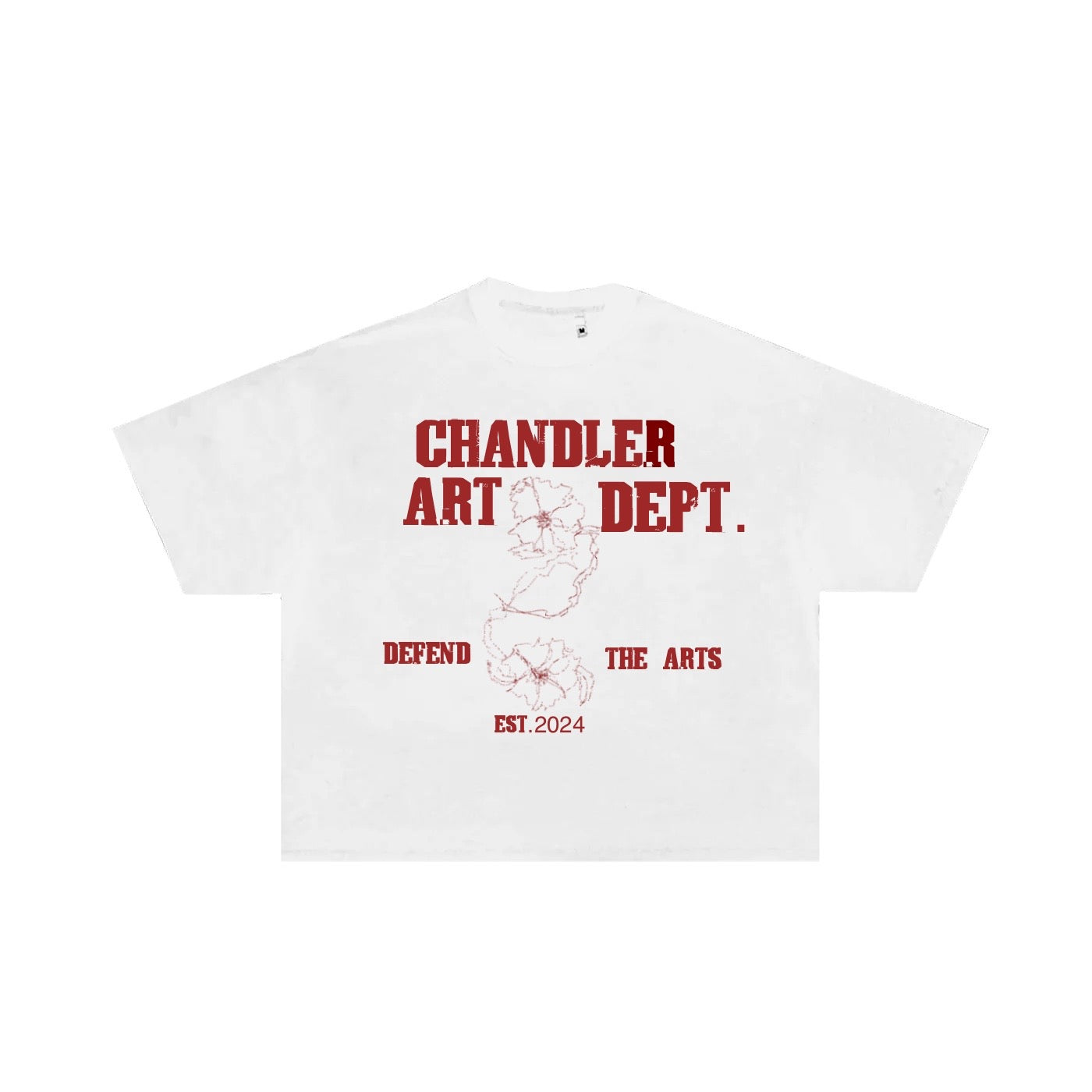 Chandler Art Dept. Cropped Tee (Red Print)