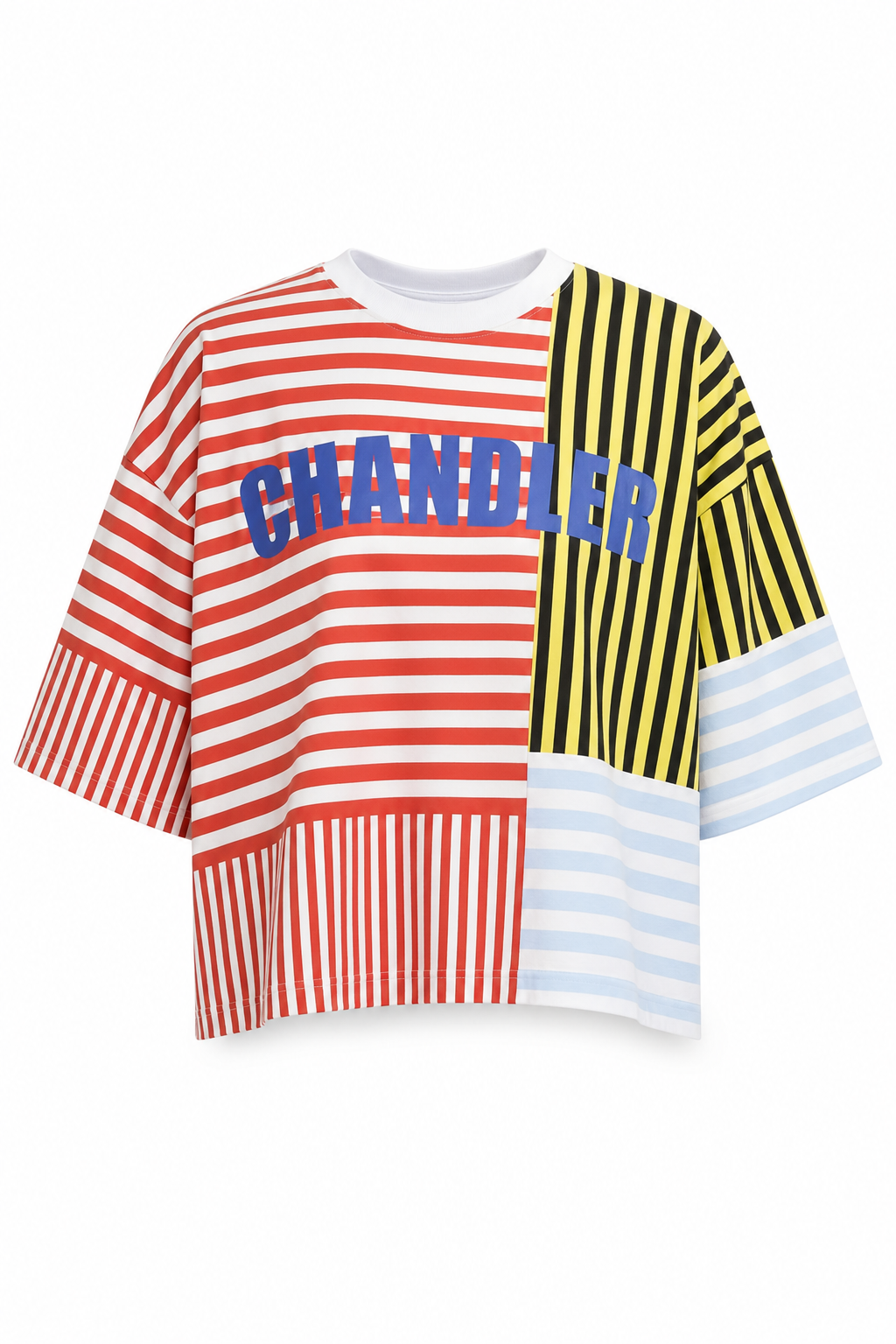 CHANDLER "Abstract Stripe" Cropped Tee