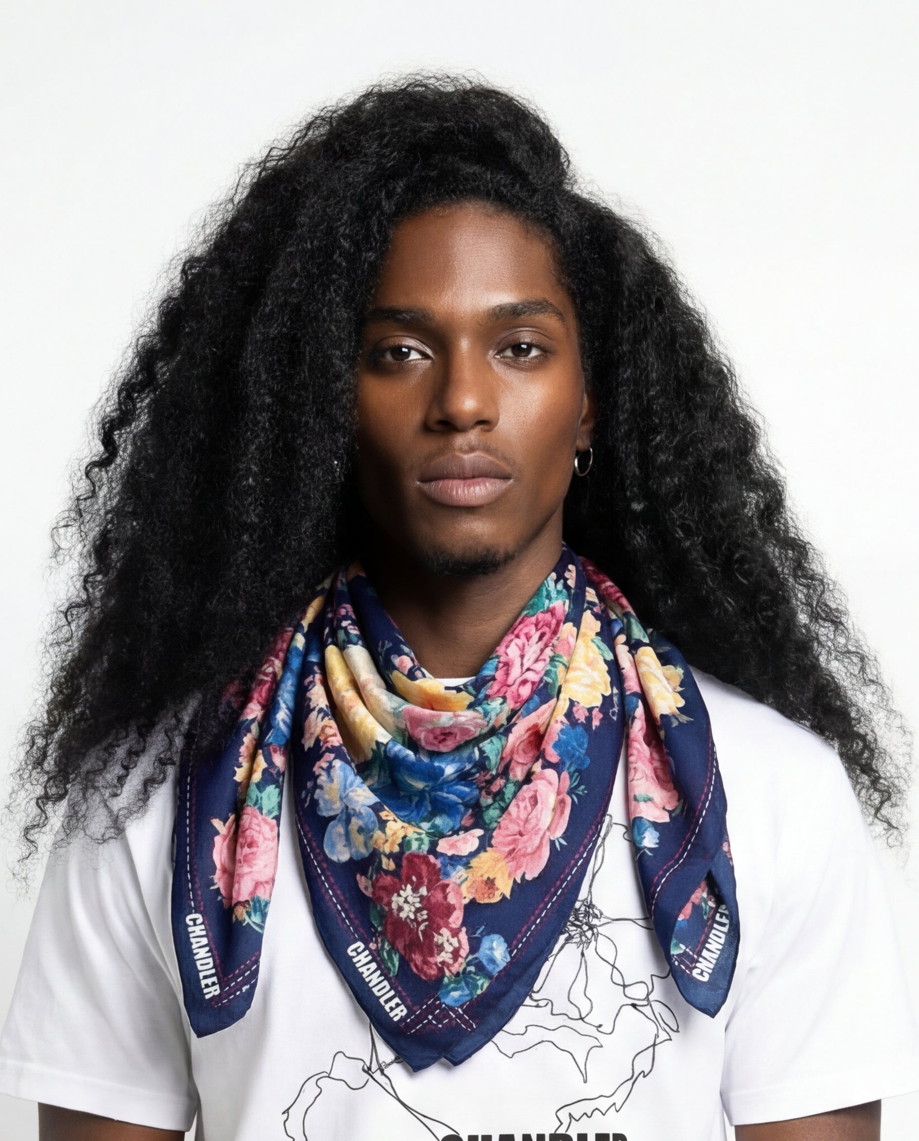 CHANDLER "Infinity Flower" Silk Scarf 90cm