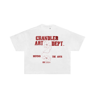 Chandler Art Dept. Cropped Tee (Red Print)