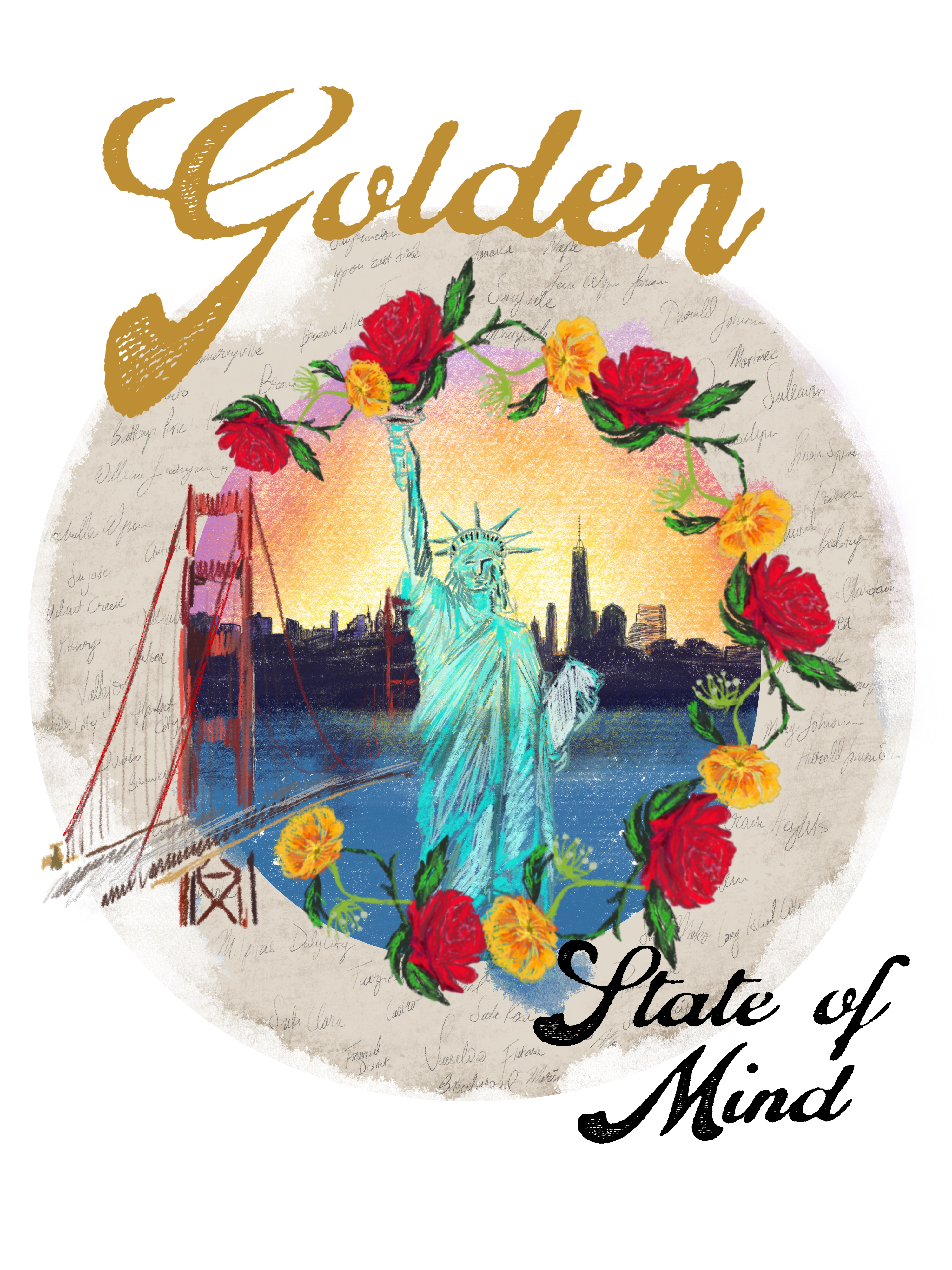 "Golden State of Mind" Cropped Tee